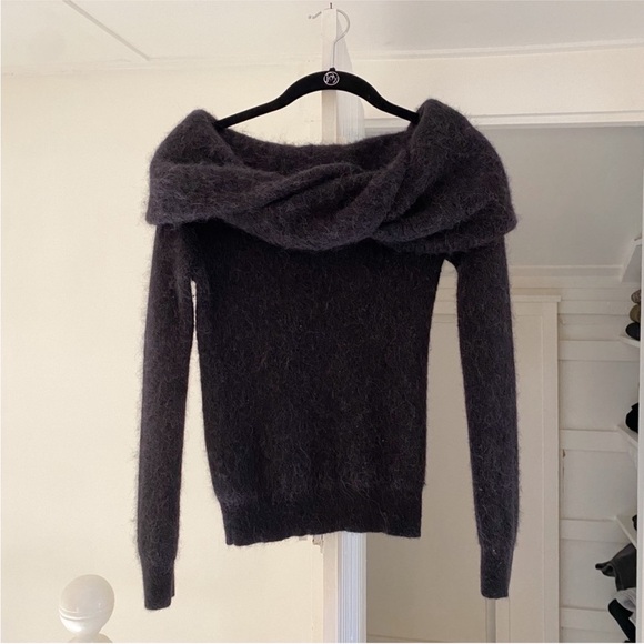 BNWT MASSIMO DUTTI STUDIO BLACK DOUBLE COLLAR DETAIL SWEATER SZ M - Picture 8 of 9